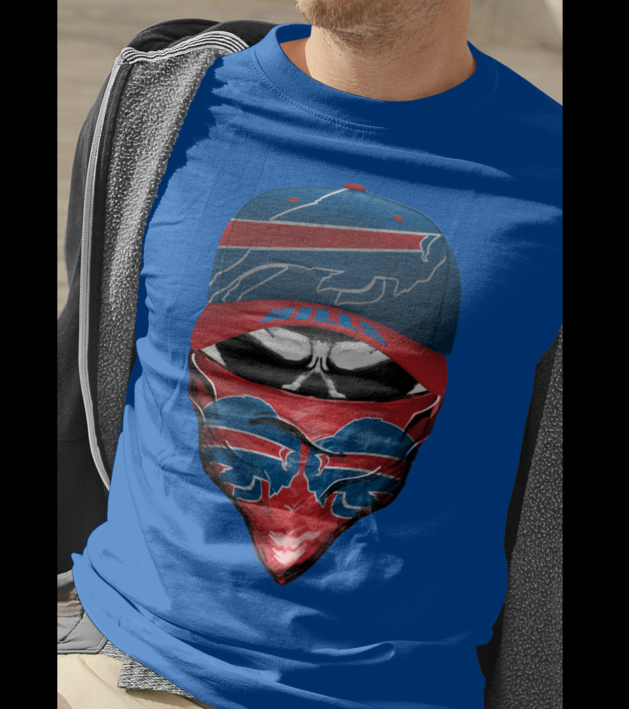 Buffalo Bills Nfl Logo Hat And Bandana Face T-Shirt