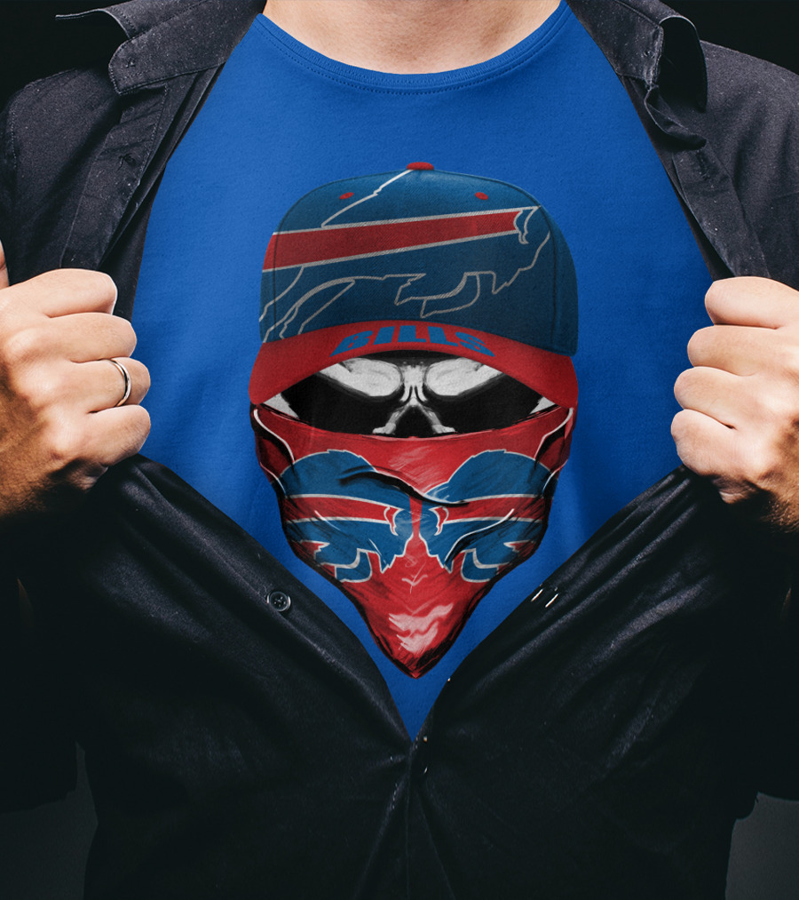 Buffalo Bills Nfl Logo Hat And Bandana Face T-Shirt