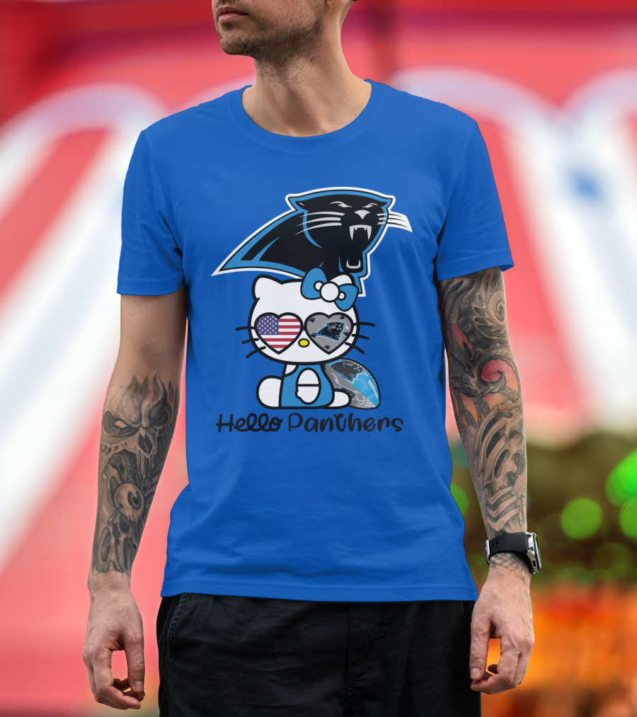 Hello Panthers Carolina Panthers Football T-Shirt