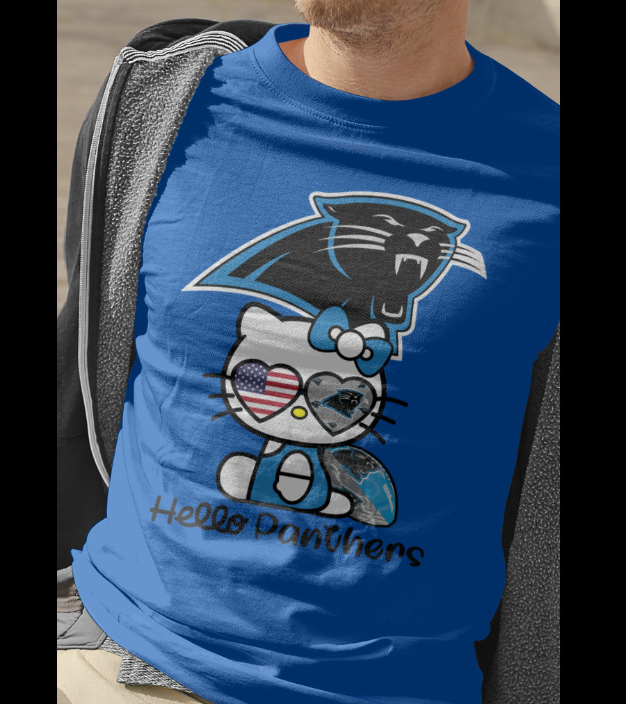 Hello Panthers Carolina Panthers Football T-Shirt