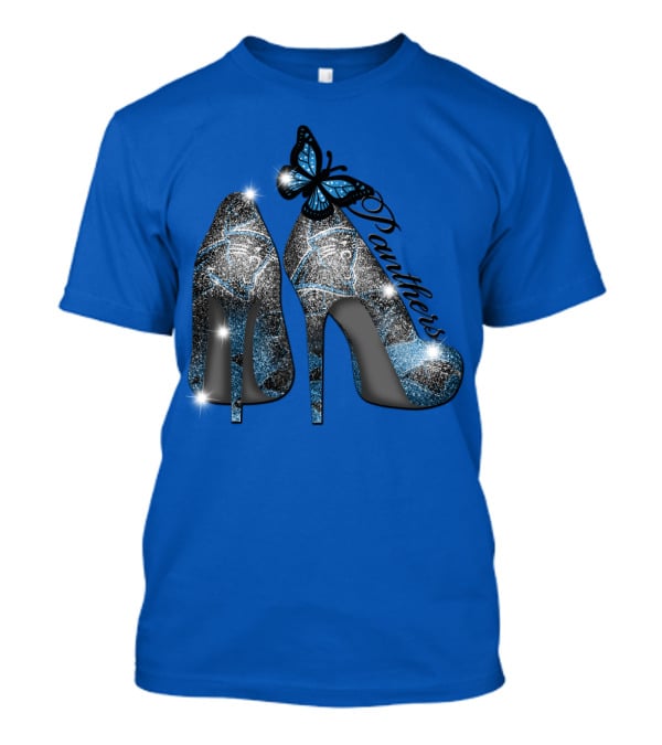 Panthers High Heels With Butterfly Accents T-Shirt
