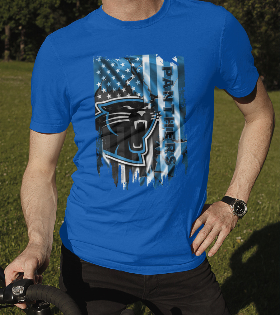 Panthers American Flag Stars And Stripes T-Shirt