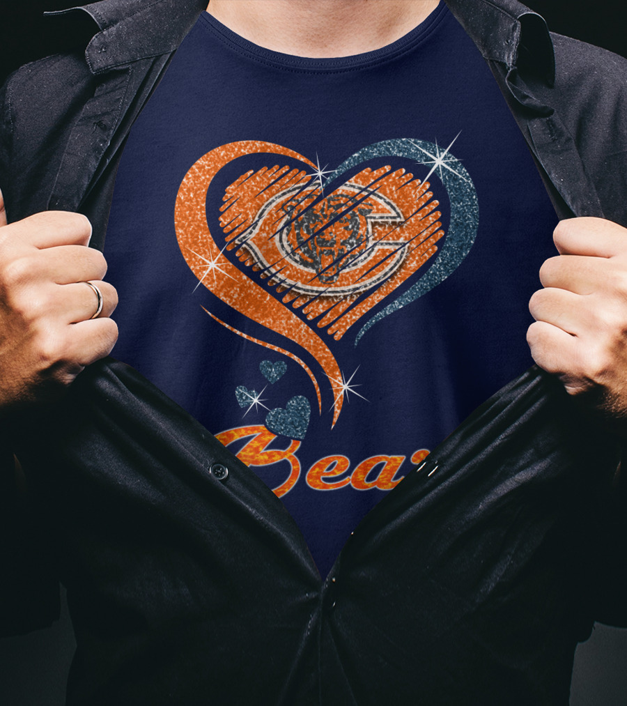 Bears Heart With Chicago Bears T-Shirt