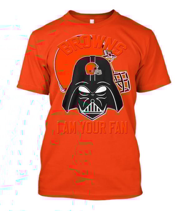 Browns I Am Your Fan Cleveland Browns Football Helmet Darth Vader T-Shirt