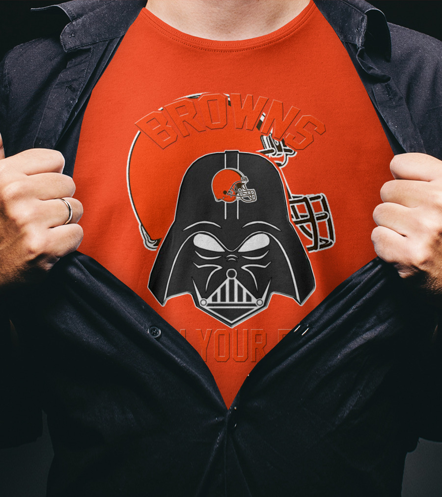 Browns I Am Your Fan Cleveland Browns Football Helmet Darth Vader T-Shirt