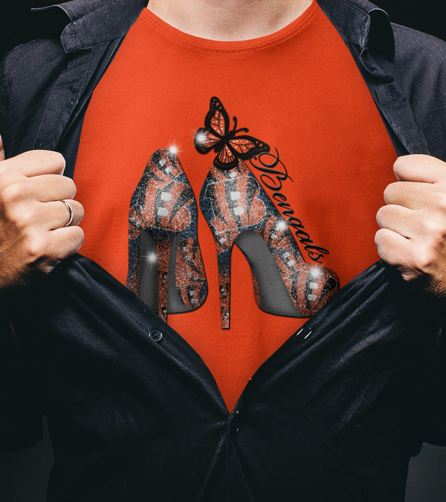 Bengals High Heels Butterfly T-Shirt