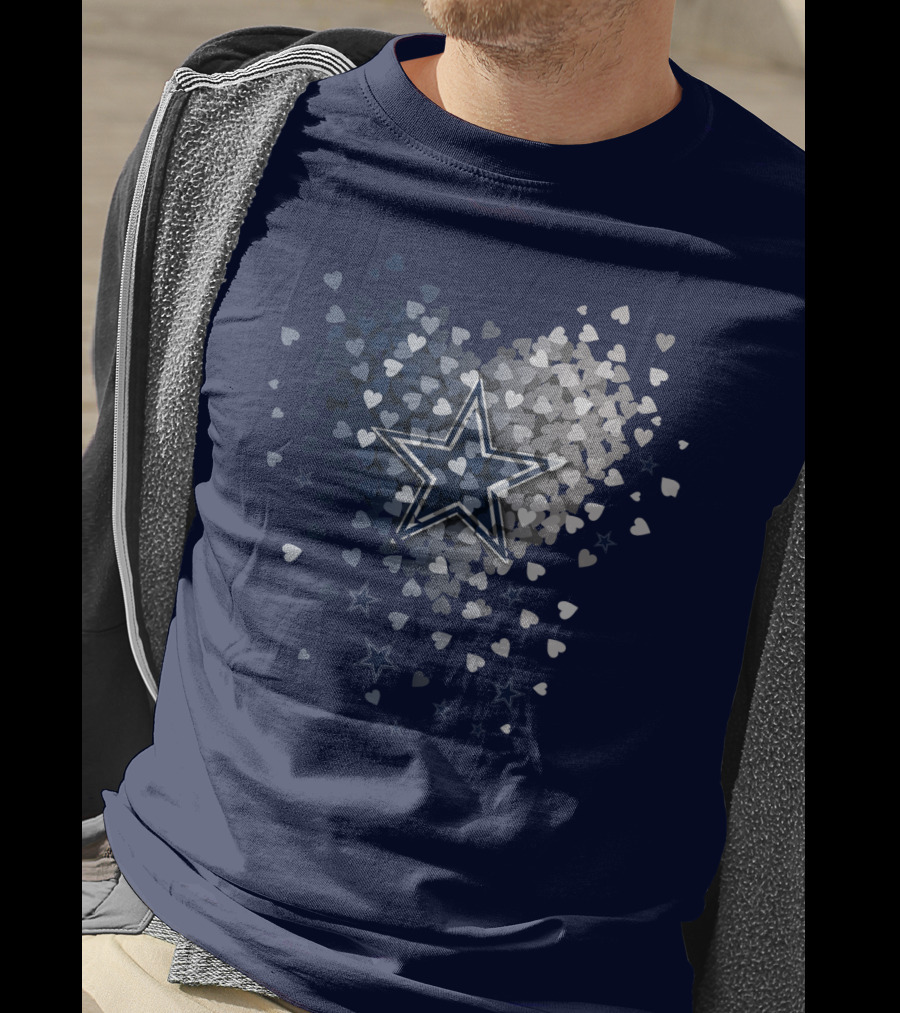 Dallas Cowboys Star Heart Cluster T-Shirt