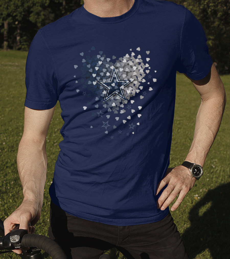Dallas Cowboys Star Heart Cluster T-Shirt