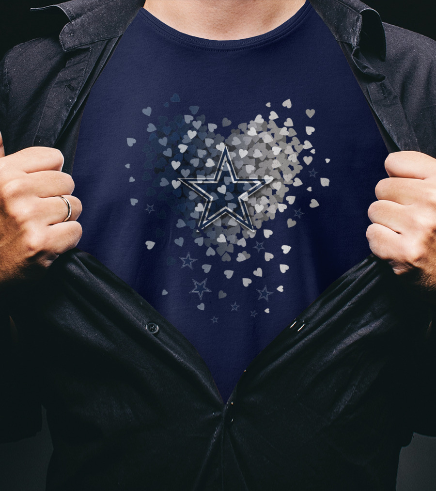 Dallas Cowboys Star Heart Cluster T-Shirt