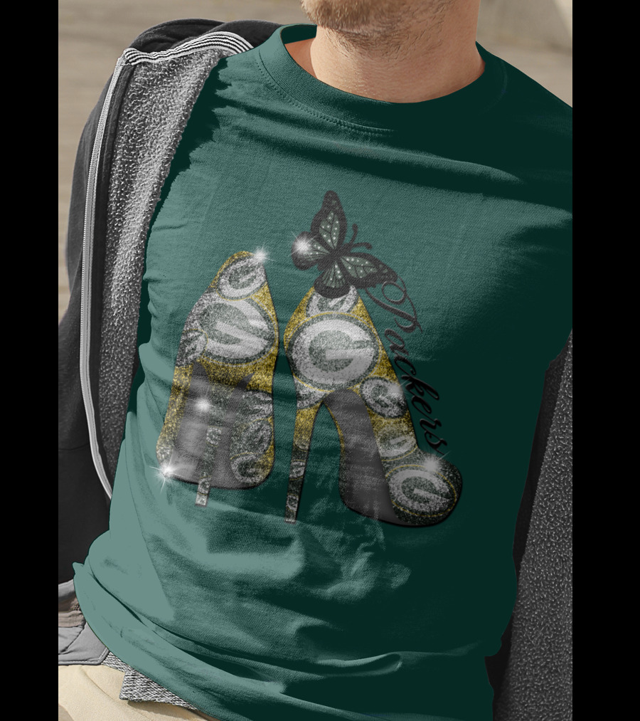 Packers High Heels With Butterfly T-Shirt