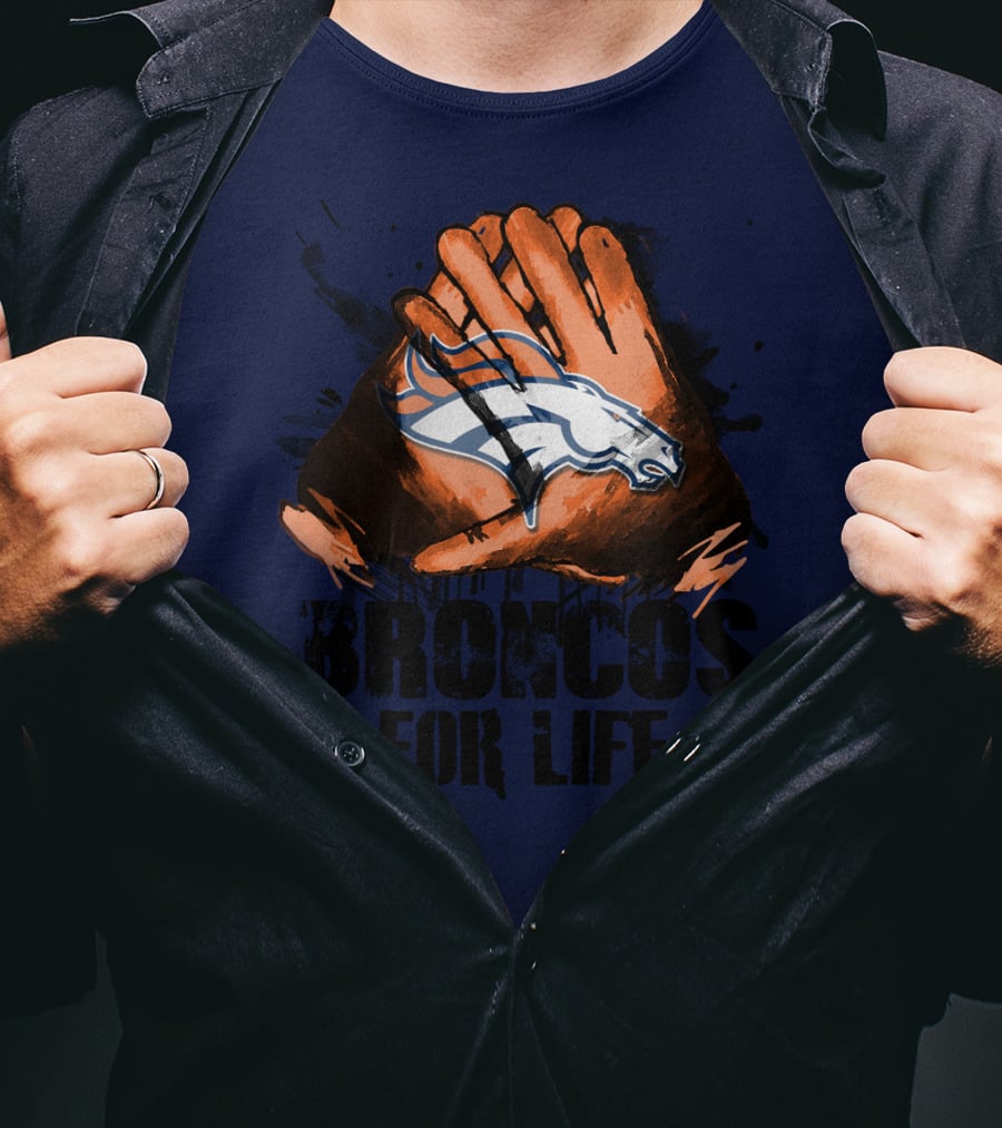 Broncos For Life Denver Broncos Glove T-Shirt
