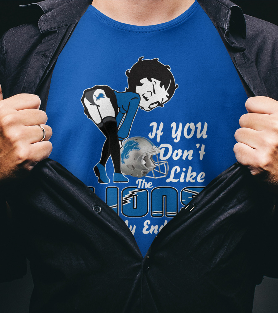 If You Don't Like The Detroit Lions Kiss My Endzone T-Shirt