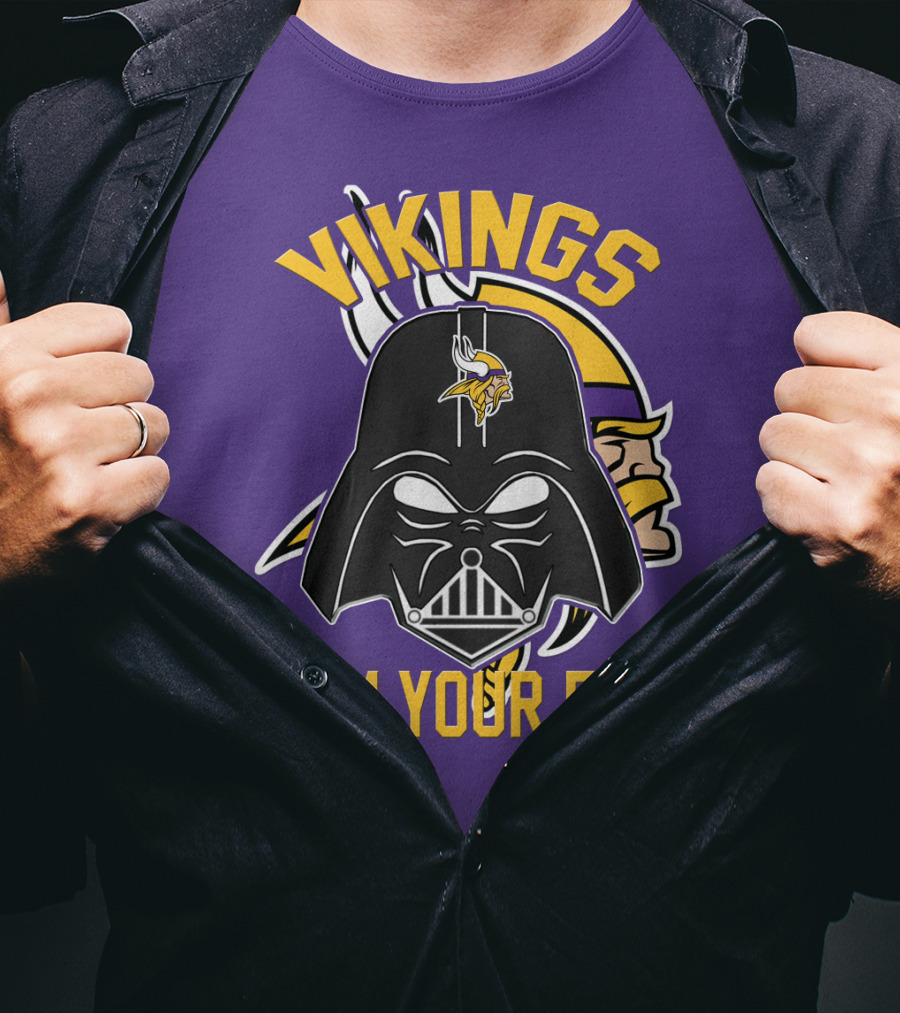 Vikings I Am Your Fan Minnesota Vikings Logo Darth Vader Helmet T-Shirt