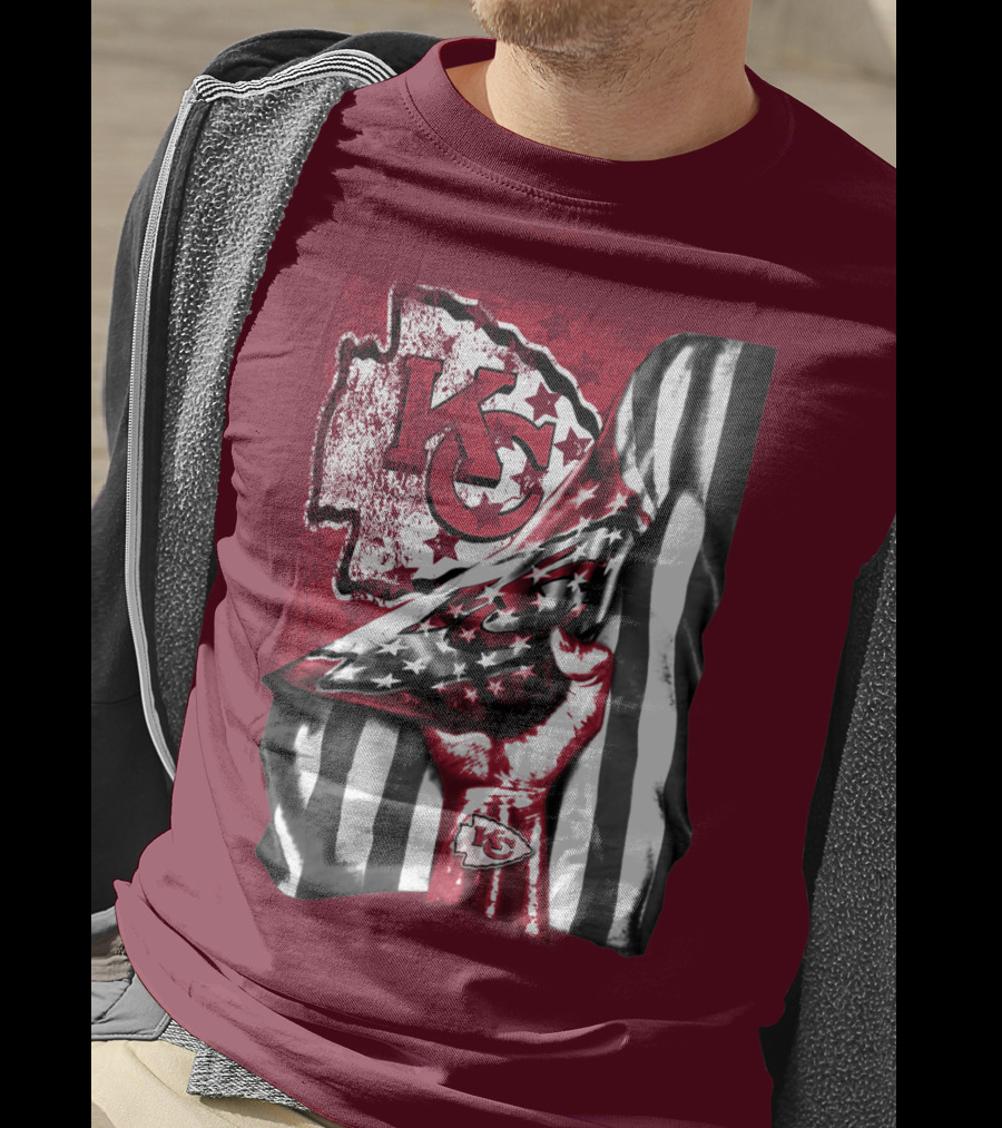 Kc Chiefs American Flag State Pride T-Shirt