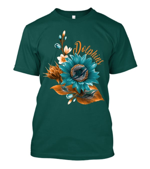 Dolphins Floral Miami Dolphins T-Shirt