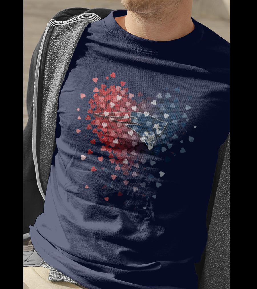New England Patriots Heart Of Hearts T-Shirt