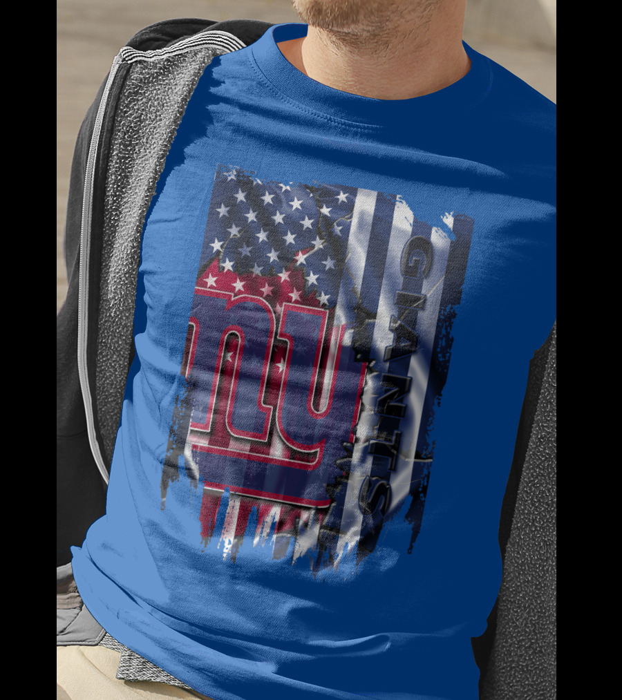 New York Giants American Flag Nfl Team T-Shirt