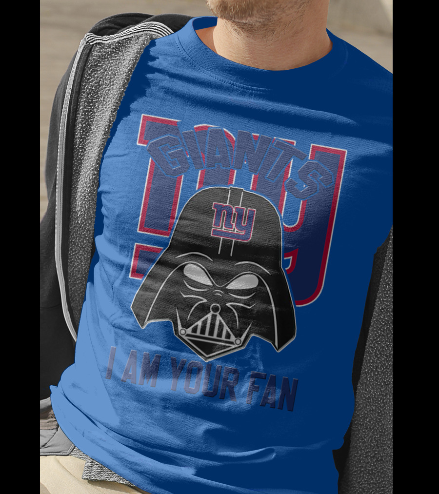 Giants Ny I Am Your Fan Darth Vader Helmet T-Shirt