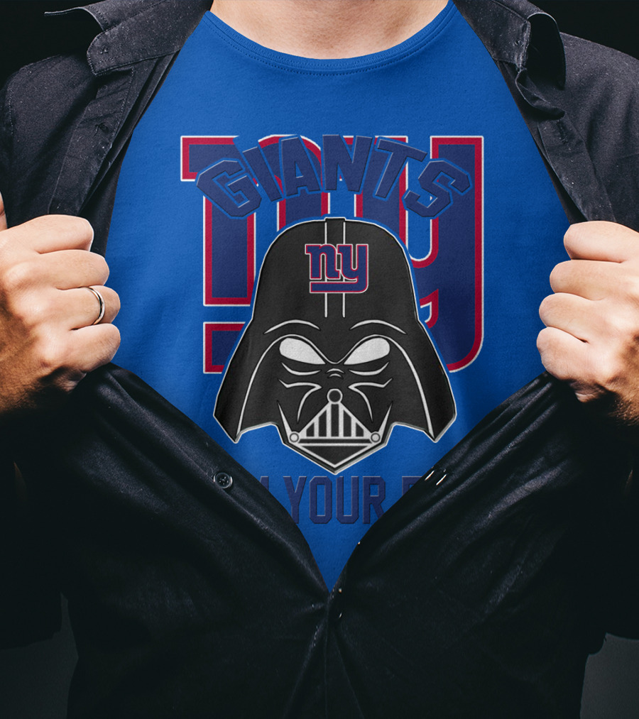 Giants Ny I Am Your Fan Darth Vader Helmet T-Shirt