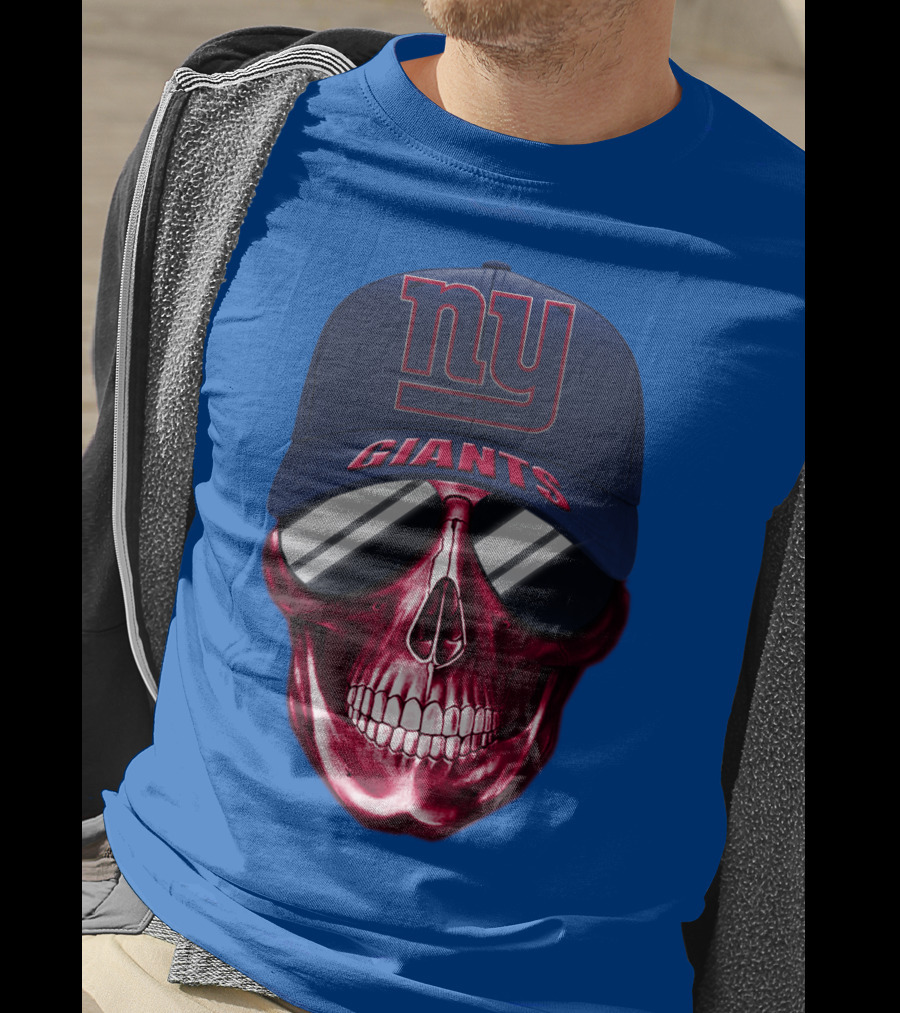 New York Giants Skull Cap T-Shirt