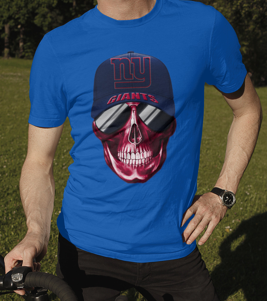 New York Giants Skull Cap T-Shirt