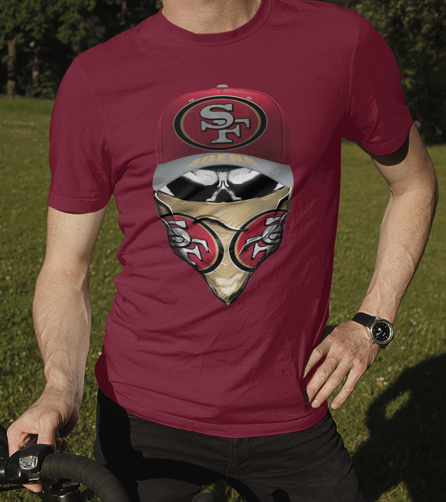 San Francisco 49ers Sf Logo Embroidered Cap And Bandana Combo T-Shirt