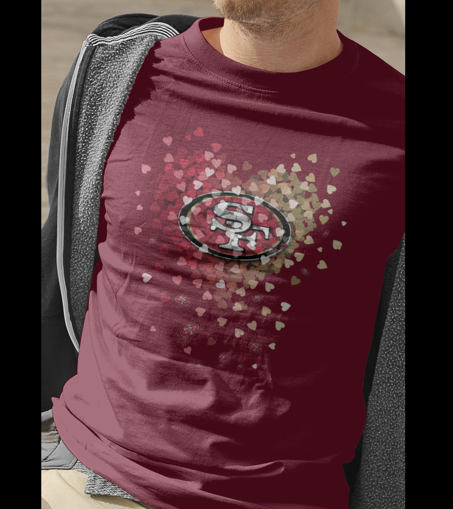 San Francisco 49ers Logo In Heart T-Shirt