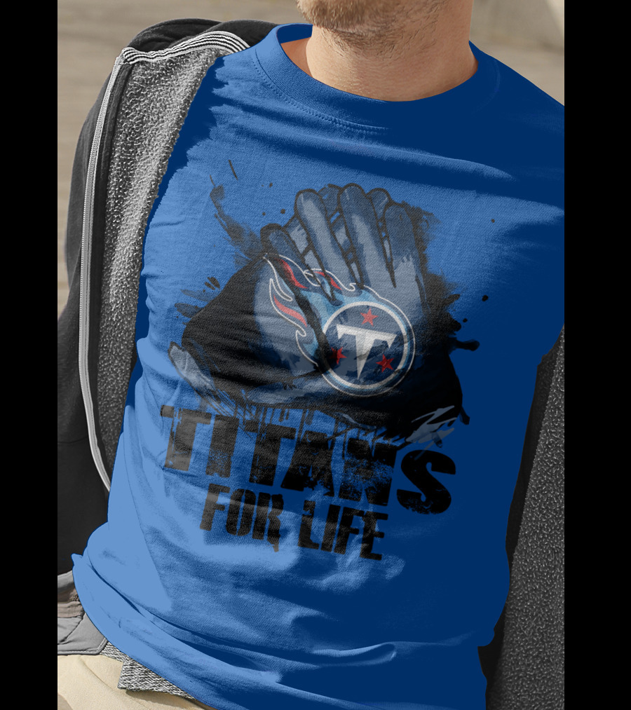 Titans For Life Tennessee Titans Logo Paint Splash T-Shirt