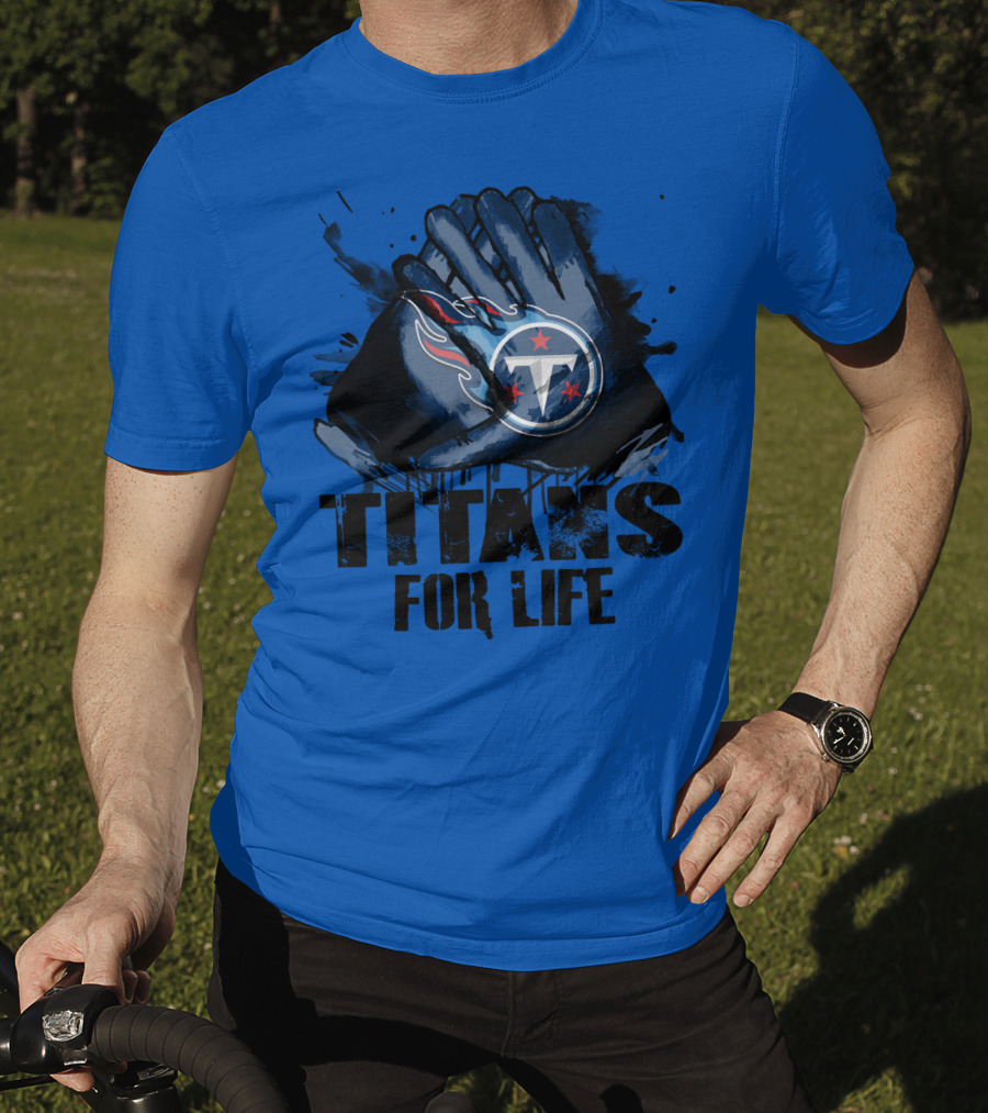 Titans For Life Tennessee Titans Logo Paint Splash T-Shirt