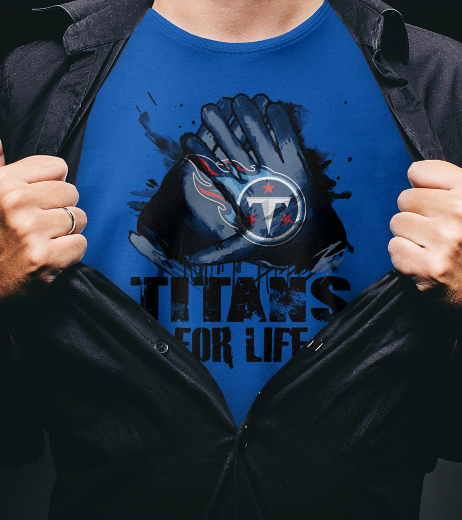 Titans For Life Tennessee Titans Logo Paint Splash T-Shirt