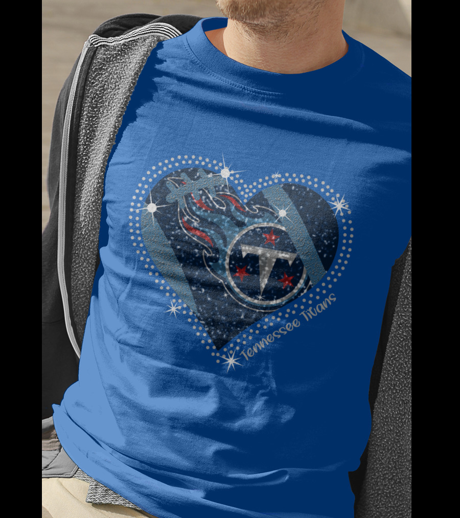 Tennessee Titans Sparkling Heart T-Shirt