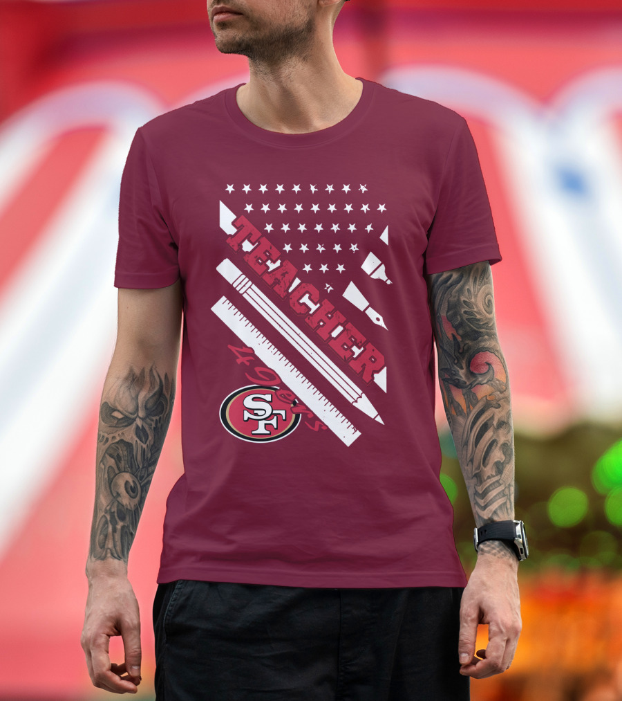 San Francisco 49ers Teacher Stars And Tools T-Shirt