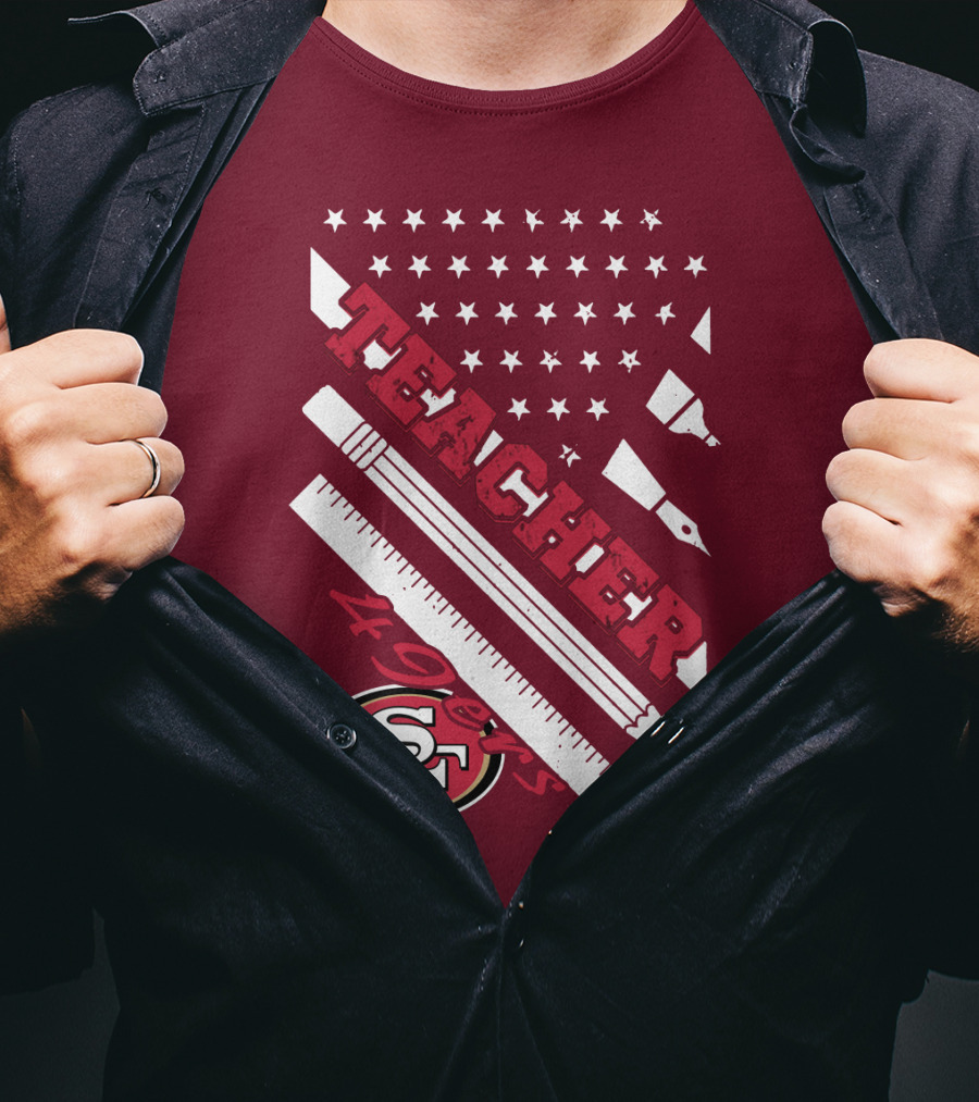San Francisco 49ers Teacher Stars And Tools T-Shirt