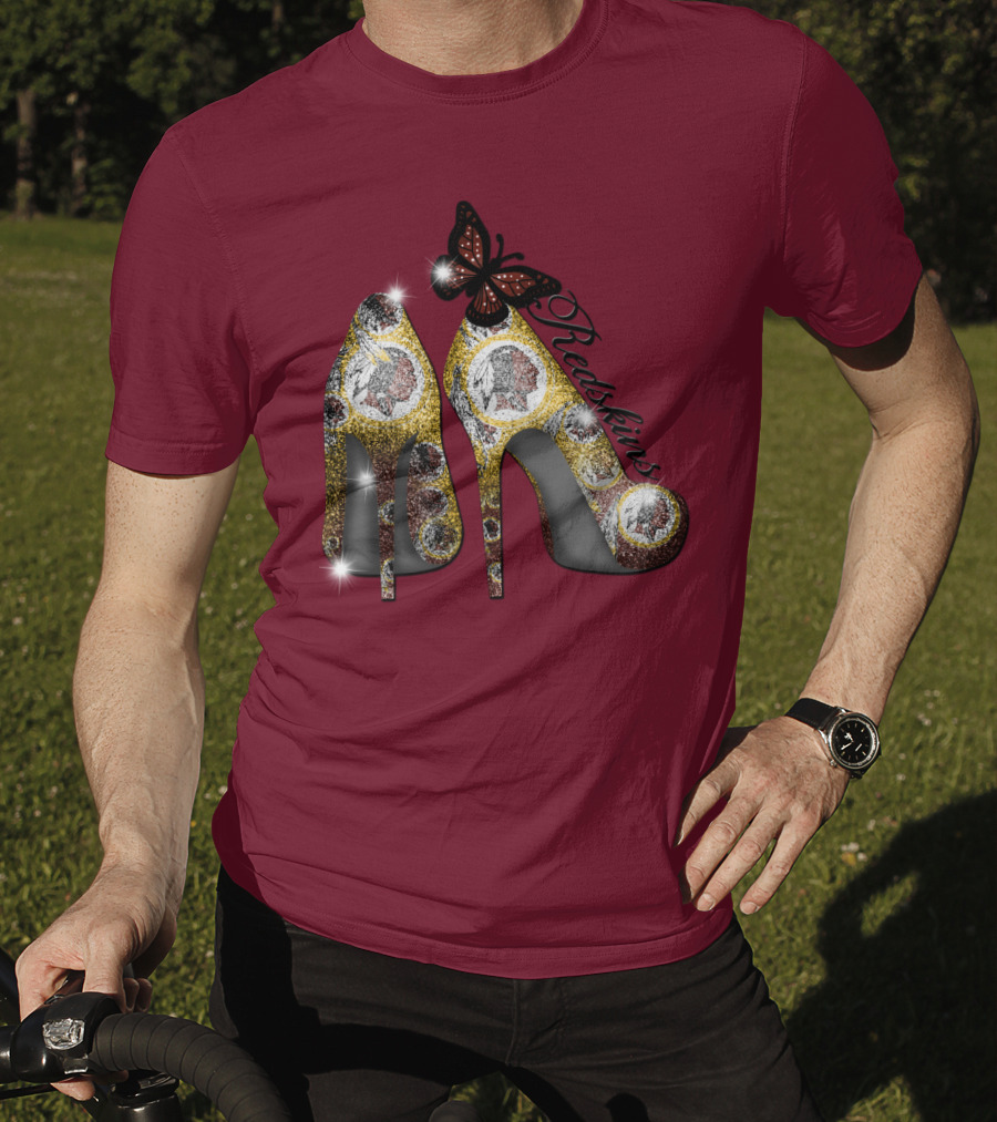 Redskins High Heels And Butterfly Sparkle T-Shirt