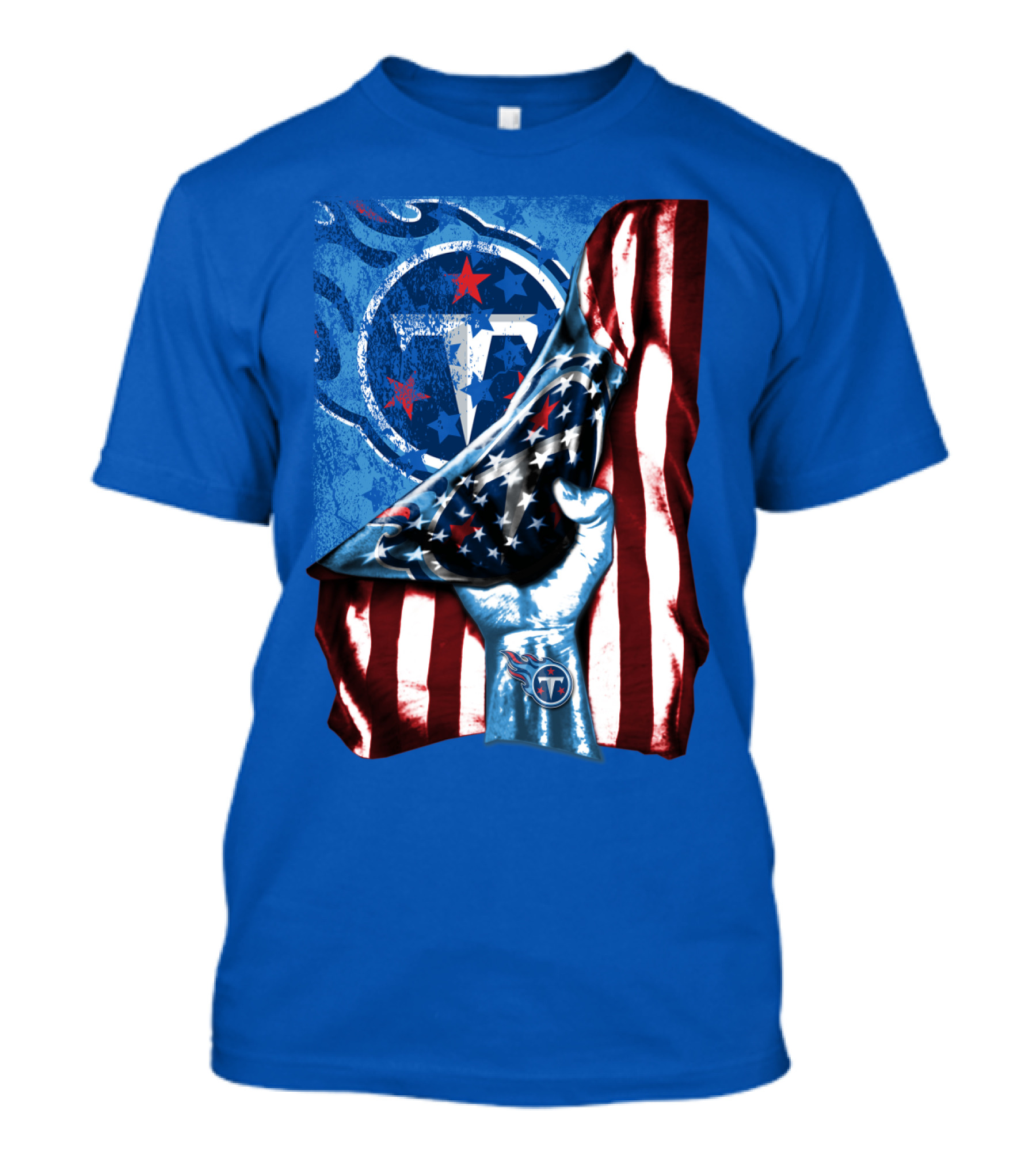 Tennessee Titans American Flag Stars And Stripes Team T-Shirt