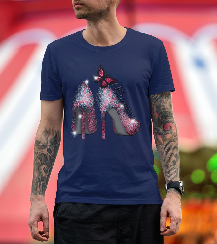 Atlanta Braves High Heels Butterfly T-Shirt
