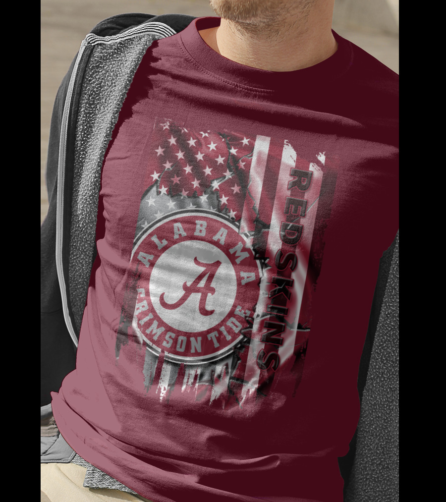Alabama Crimson Tide Redskins Stars And Stripes T-Shirt