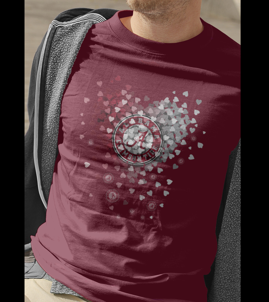 Alabama Crimson Tide Heart Logo Hope Filled Heiritage T-Shirt