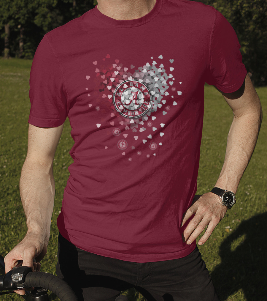 Alabama Crimson Tide Heart Logo Hope Filled Heiritage T-Shirt