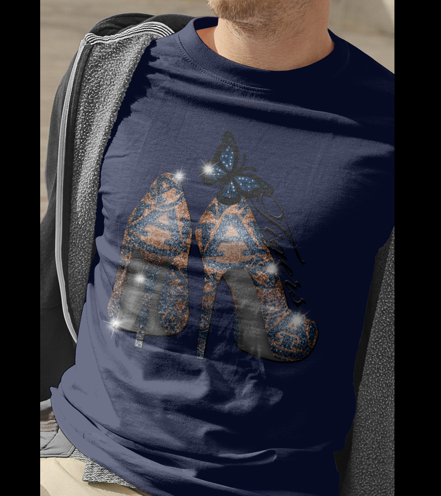 Auburn Tigers High Heels Butterfly T-Shirt