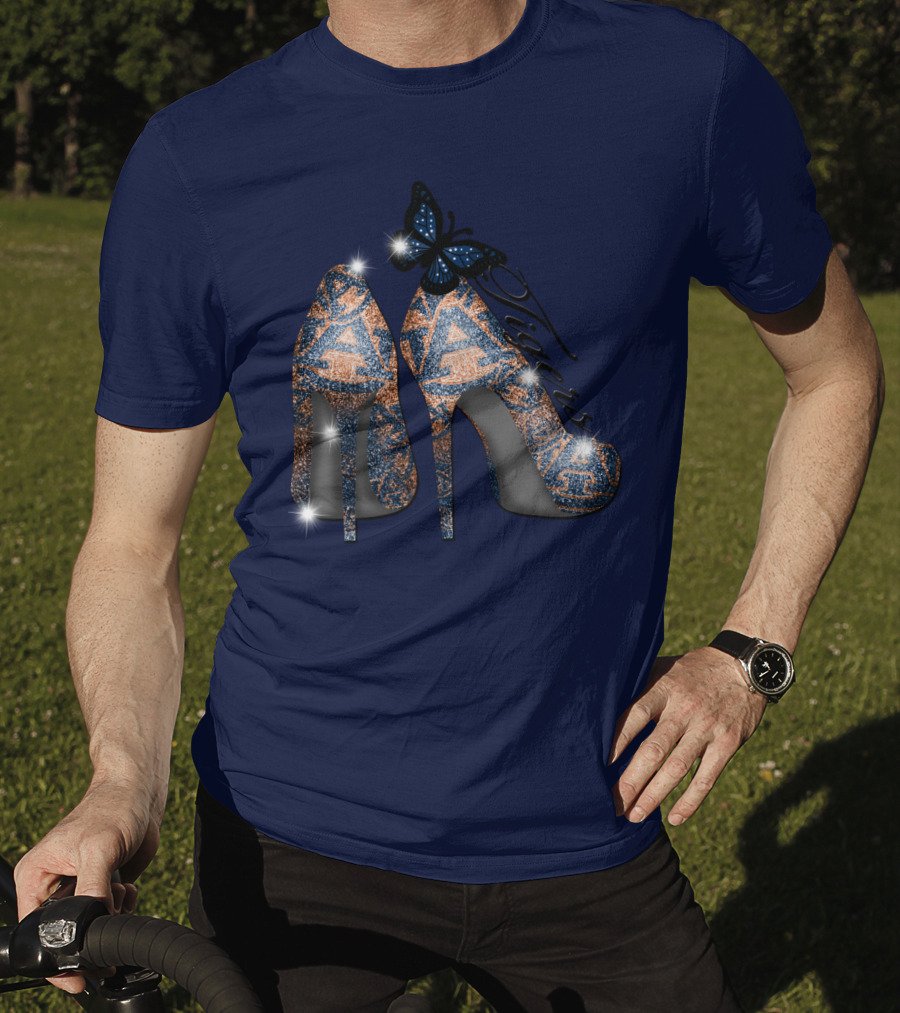 Auburn Tigers High Heels Butterfly T-Shirt