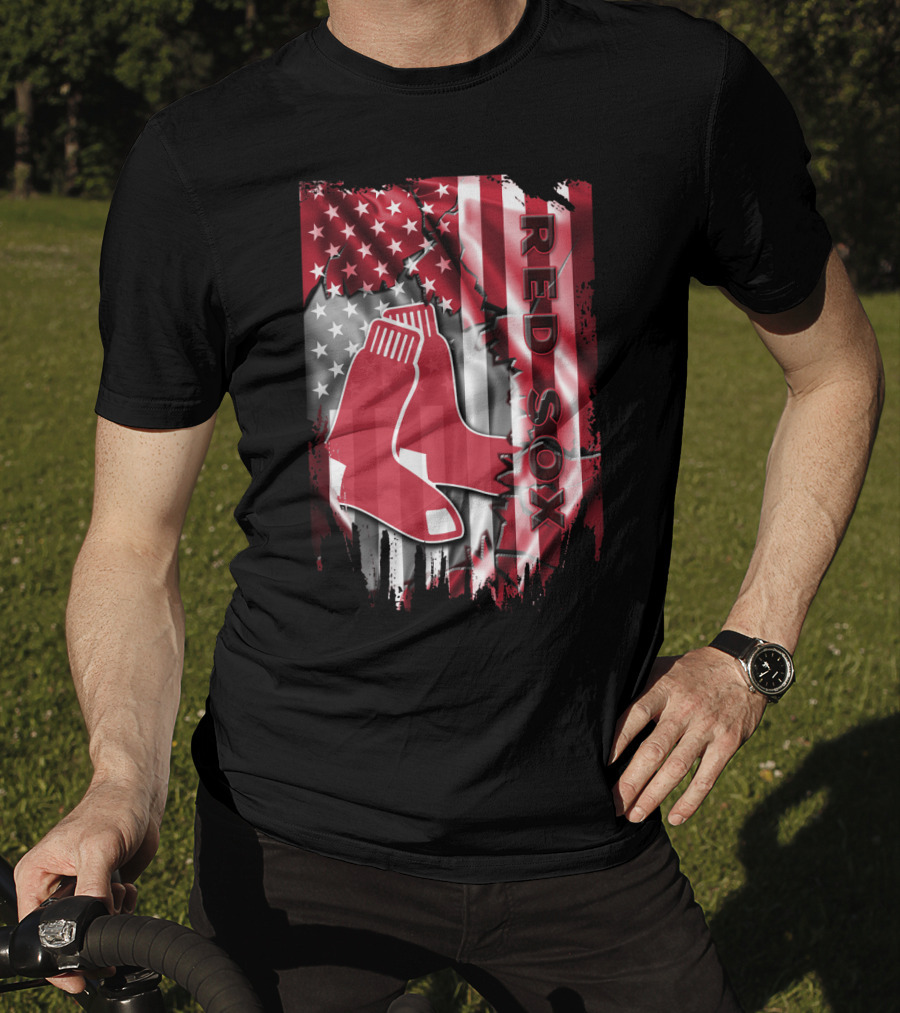 Boston Red Sox American Flag Sox Banner T-Shirt