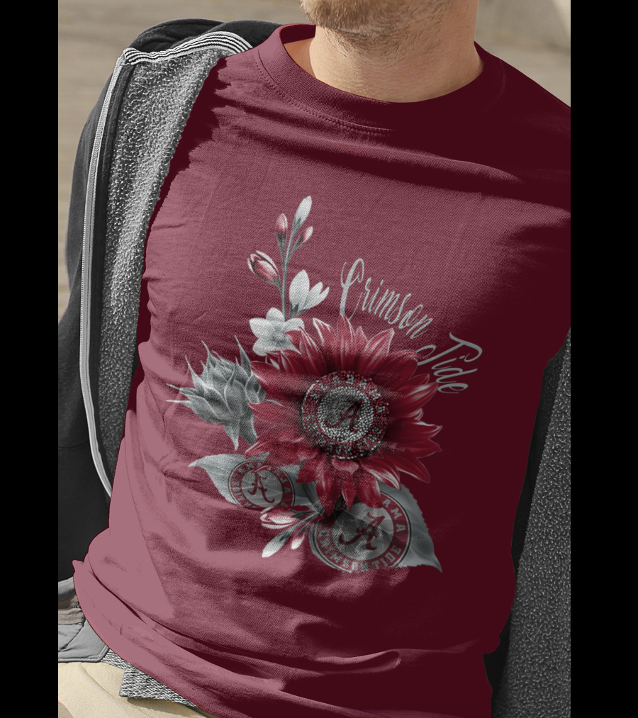 Crimson Tide Alabama A Flower T-Shirt