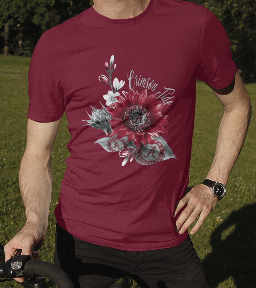 Crimson Tide Alabama A Flower T-Shirt