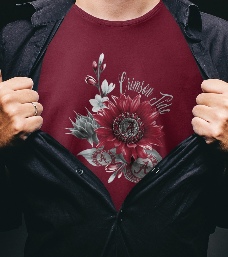 Crimson Tide Alabama A Flower T-Shirt