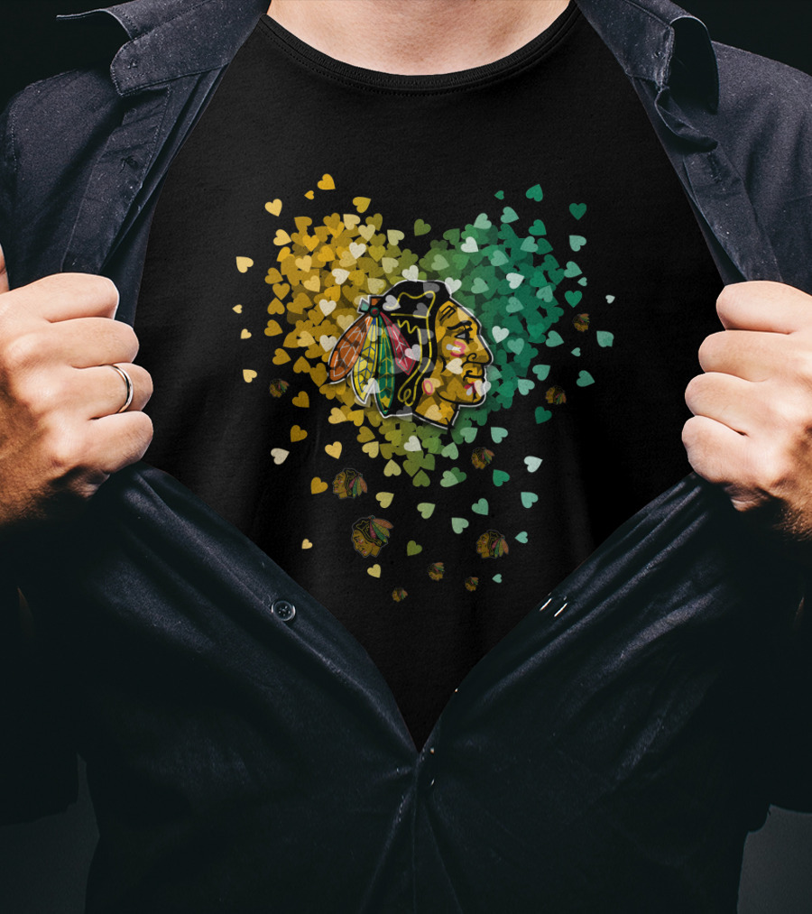Chicago Blackhawks Hearts T-Shirt