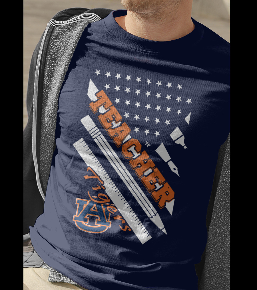 Auburn Teacher Tigers A Logo Pencil Ruler T-Shirt