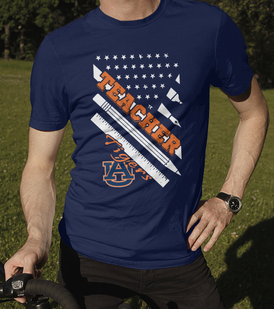 Auburn Teacher Tigers A Logo Pencil Ruler T-Shirt