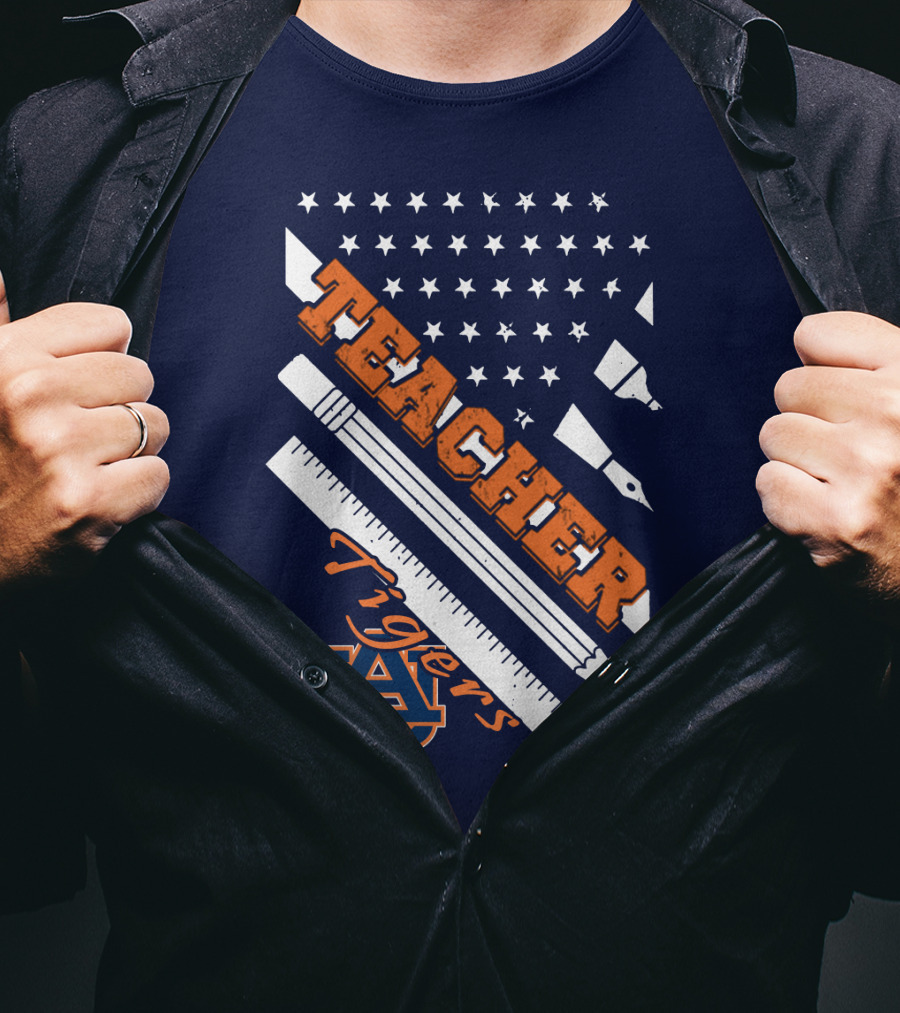Auburn Teacher Tigers A Logo Pencil Ruler T-Shirt