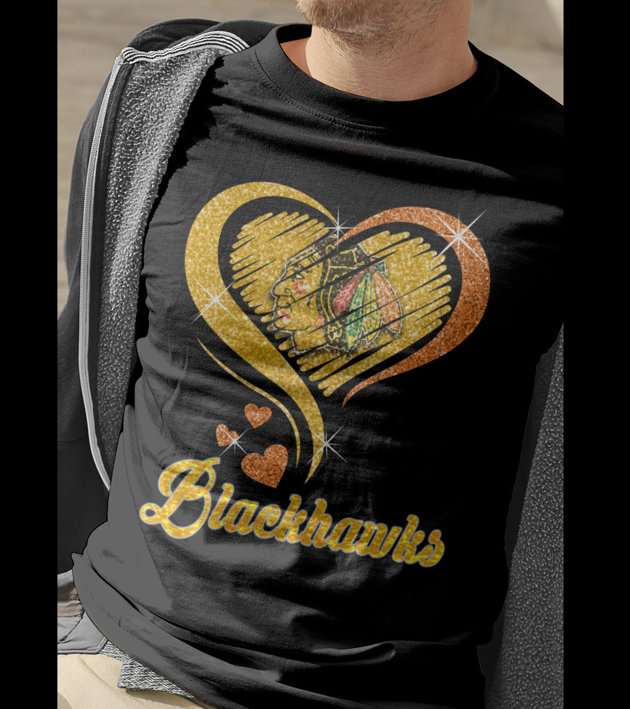 Blackhawks Heart T-Shirt